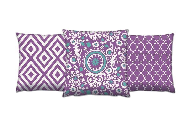Kudde Gravel 43x43 cm 3-pack - Flerfärgad - Textil & mattor - Kudde & kuddfodral - Prydnadskudde & soffkudde