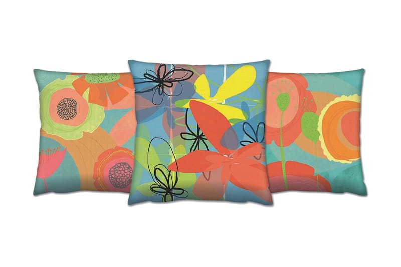 Kudde Gravel 43x43 cm 3-pack - Flerfärgad - Textil & mattor - Kudde & kuddfodral - Prydnadskudde & soffkudde