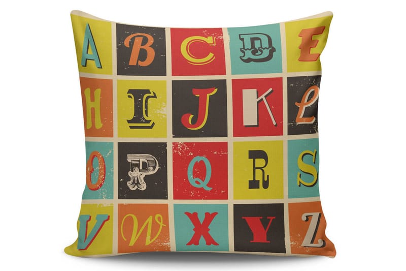 Kudde Kissy 45x45 cm - Flerfärgad - Textil & mattor - Kudde & kuddfodral - Prydnadskudde & soffkudde
