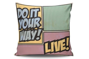 Kudde Kissy 45x45 cm - Flerfärgad - Textil & mattor - Kudde & kuddfodral - Prydnadskudde & soffkudde