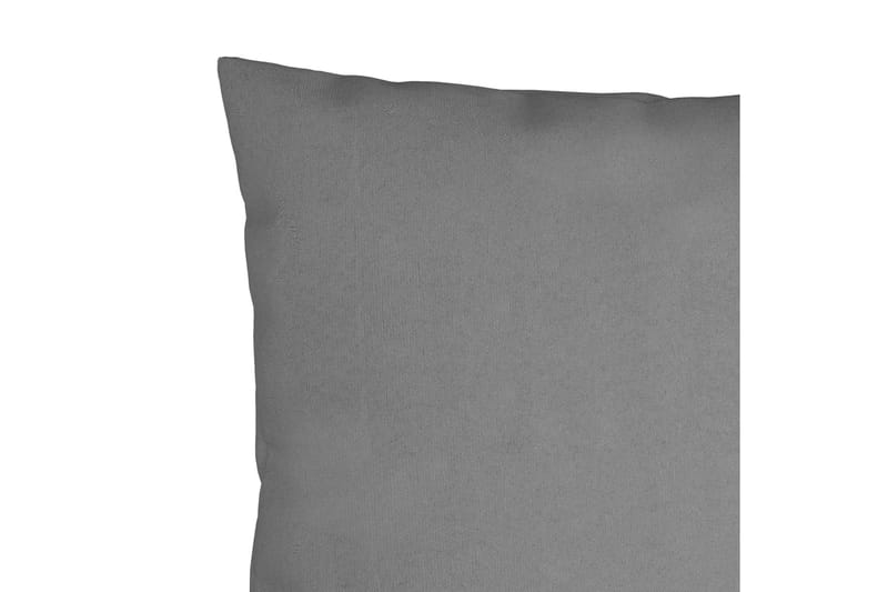 Prydnadskuddar 4 st grå 60x60 cm tyg - Grå - Prydnadskudde & soffkudde