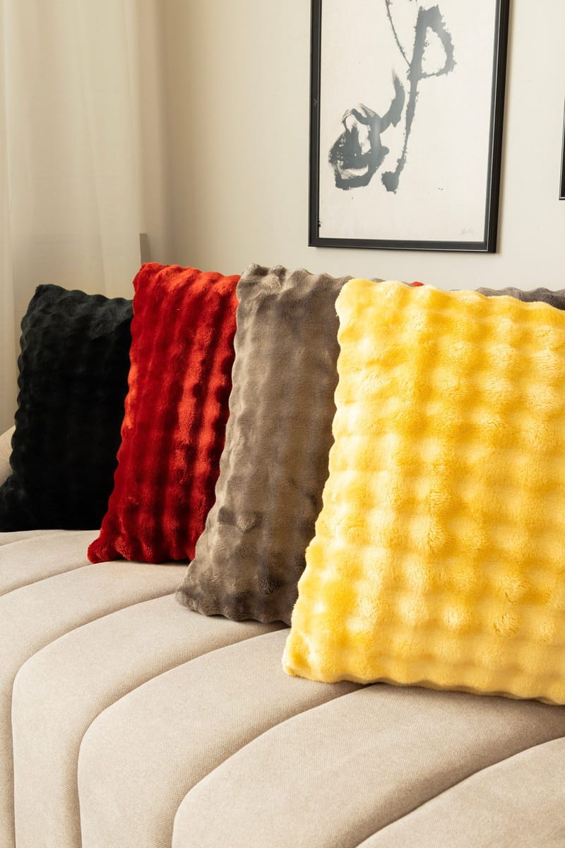 Prydnadskudde Pom Pom 50x50 cm - Grafit - Textil & mattor - Kudde & kuddfodral - Prydnadskudde & soffkudde