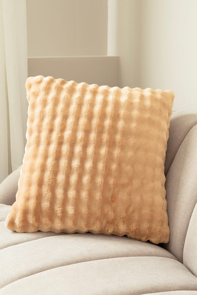 Prydnadskudde Pom Pom 50x50 cm - Karamell - Textil & mattor - Kudde & kuddfodral - Prydnadskudde & soffkudde
