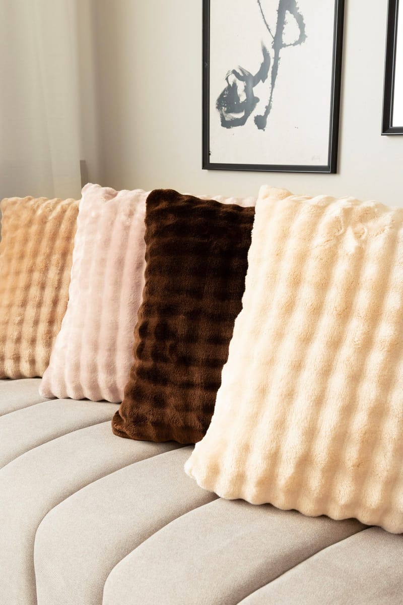Prydnadskudde Pom Pom 50x50 cm - Karamell - Textil & mattor - Kudde & kuddfodral - Prydnadskudde & soffkudde