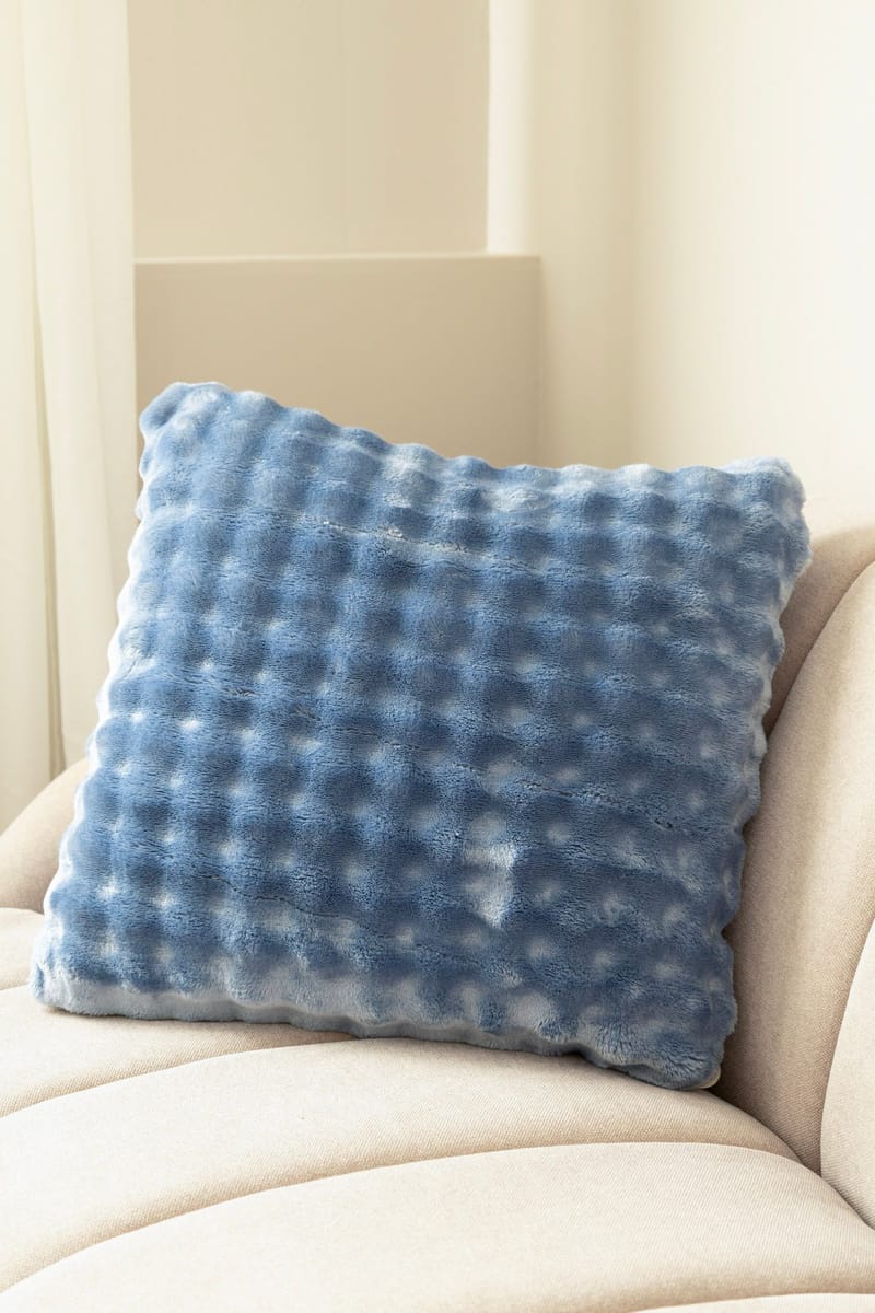 Prydnadskudde Pom Pom 50x50 cm - Blå - Textil & mattor - Kudde & kuddfodral - Prydnadskudde & soffkudde