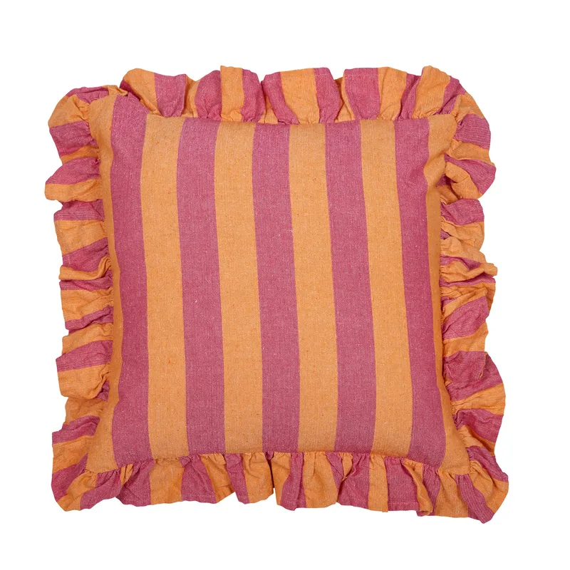 Rovik Kuddfodral 45x45 cm, Orange/Rosa