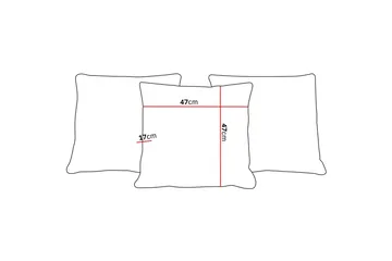 Scandi Dekorationskudde 3-pack - Mörkbrun - Textil & mattor - Kudde & kuddfodral - Prydnadskudde & soffkudde