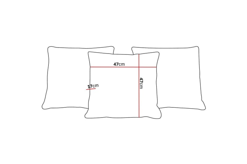 Scandi Dekorationskudde 3-pack - Mörkbrun - Textil & mattor - Kudde & kuddfodral - Prydnadskudde & soffkudde