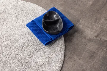 Valle Badrumsmatta 60 cm Rund - Ljusgrå - Textil & mattor - Matta - Badrumsmatta