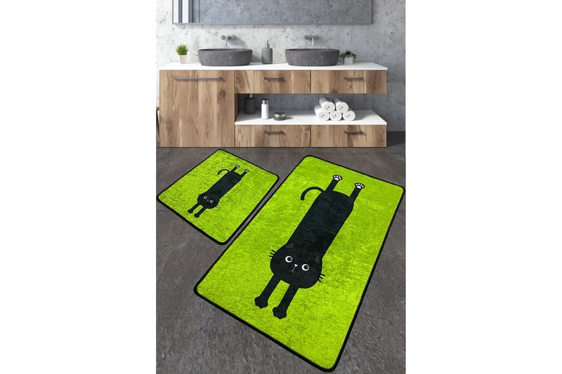 Badrumsmatta Burkina 60x100 cm Rektangulär - Grön - Textil & mattor - Matta - Badrumsmatta