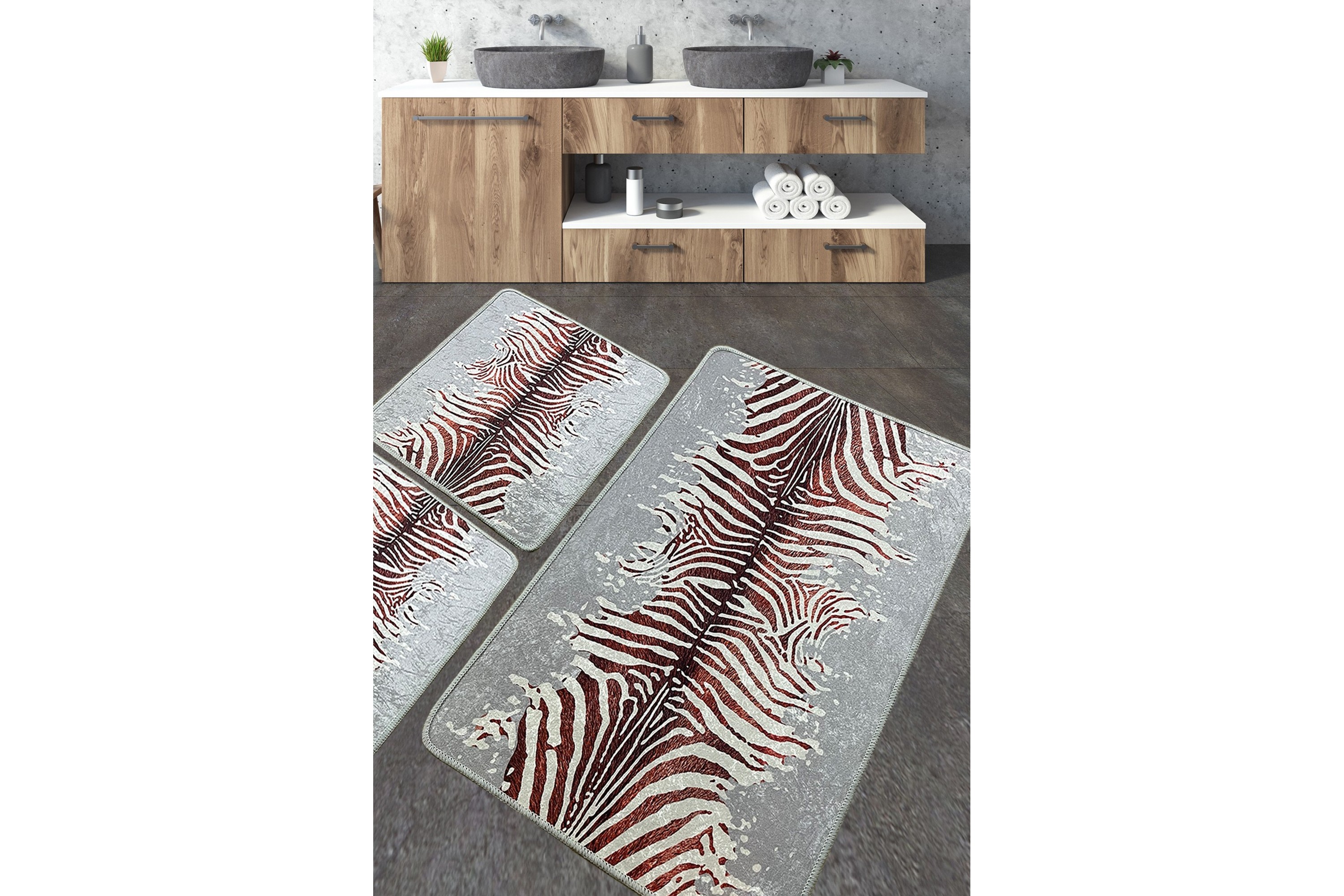 Badrumsmatta Jamir 60x100 cm Rektangulär Flerfärgad