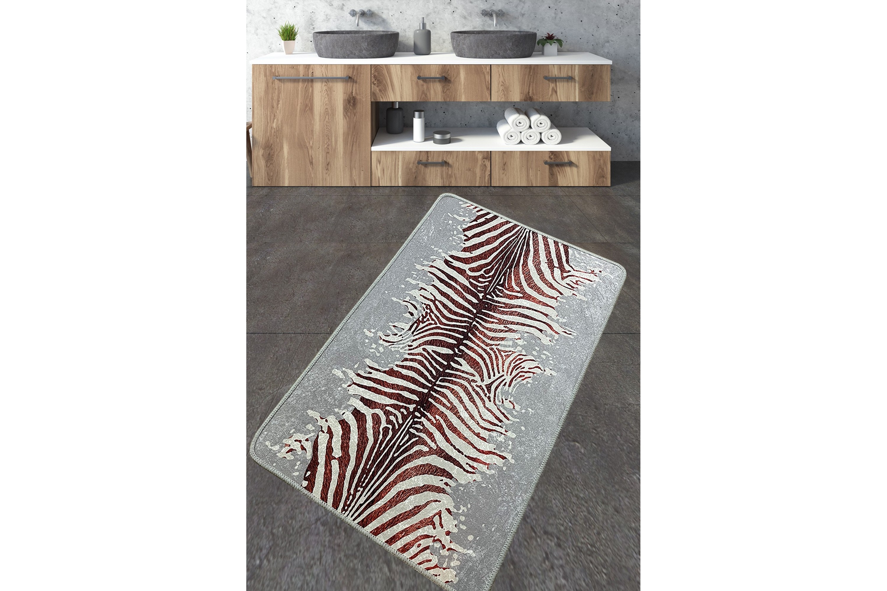 Badrumsmatta Jamir 70x120 cm Rektangulär Flerfärgad