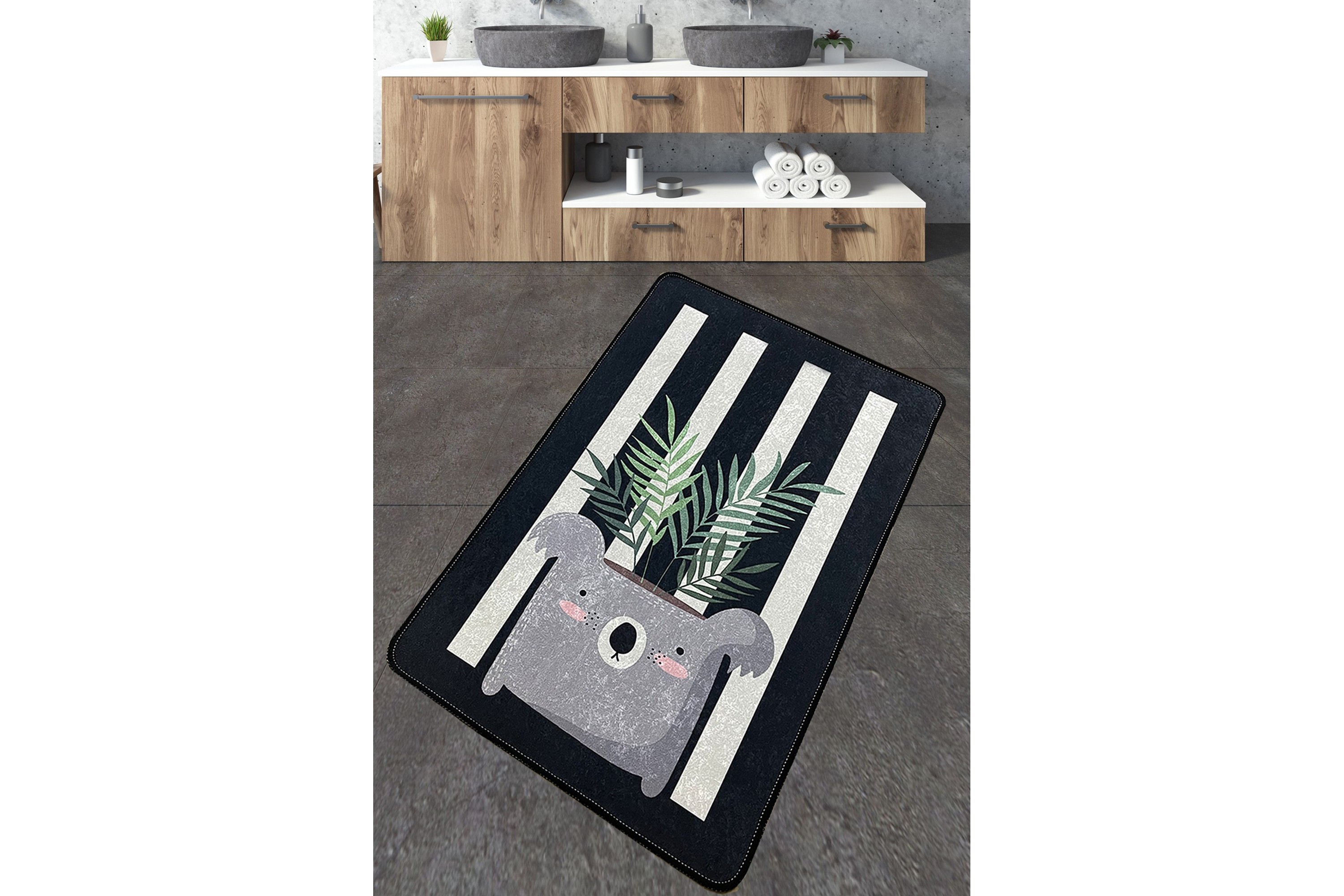Badrumsmatta Jang 70x120 cm Rektangulär Flerfärgad
