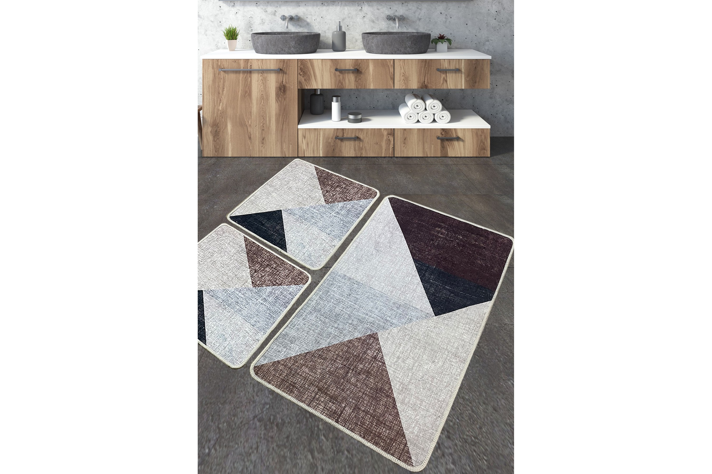 badrumsmatta jangu 60x100 cm rektangulär - beige