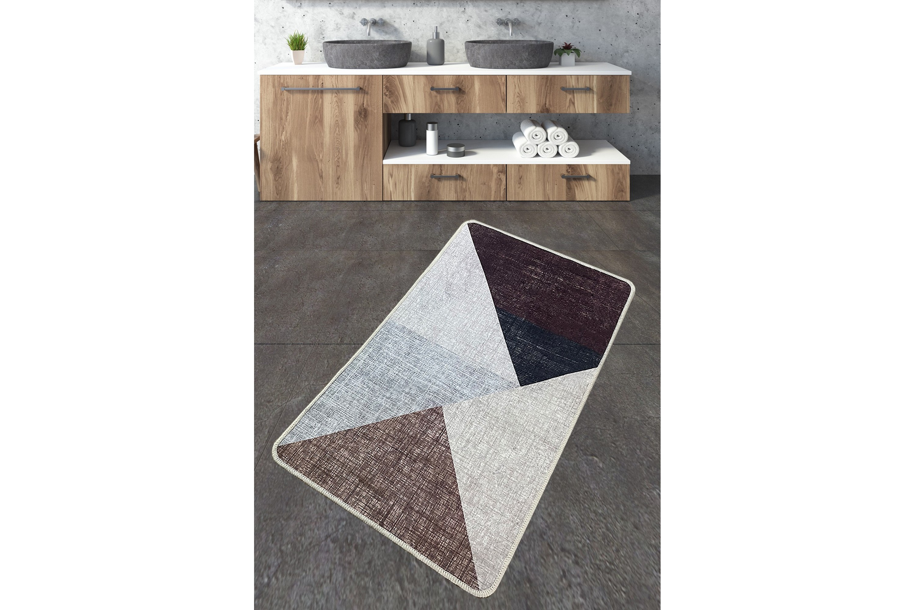 Badrumsmatta Jangu 70x120 cm Rektangulär Beige