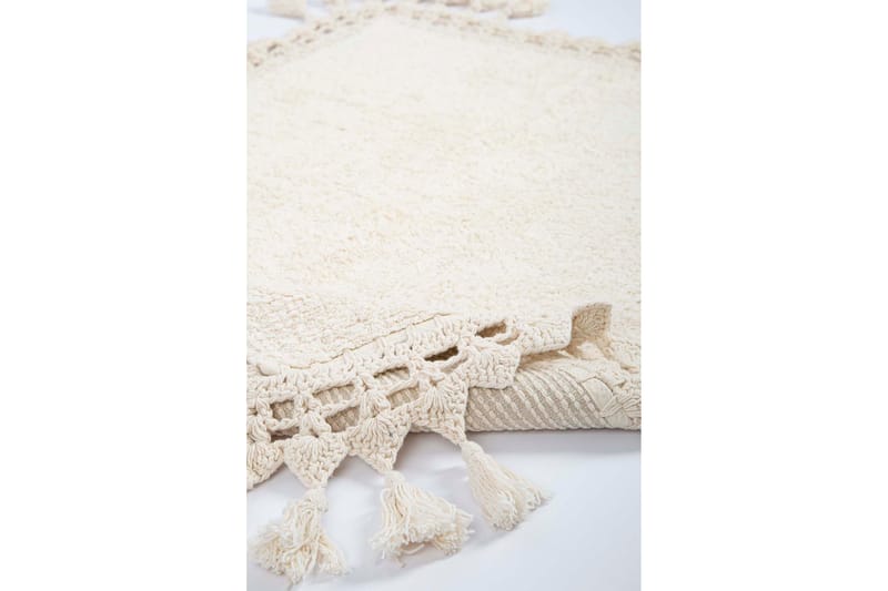 Badrumsmatta Naushi 60x90 cm Rektangulär - Creme - Textil & mattor - Matta - Badrumsmatta