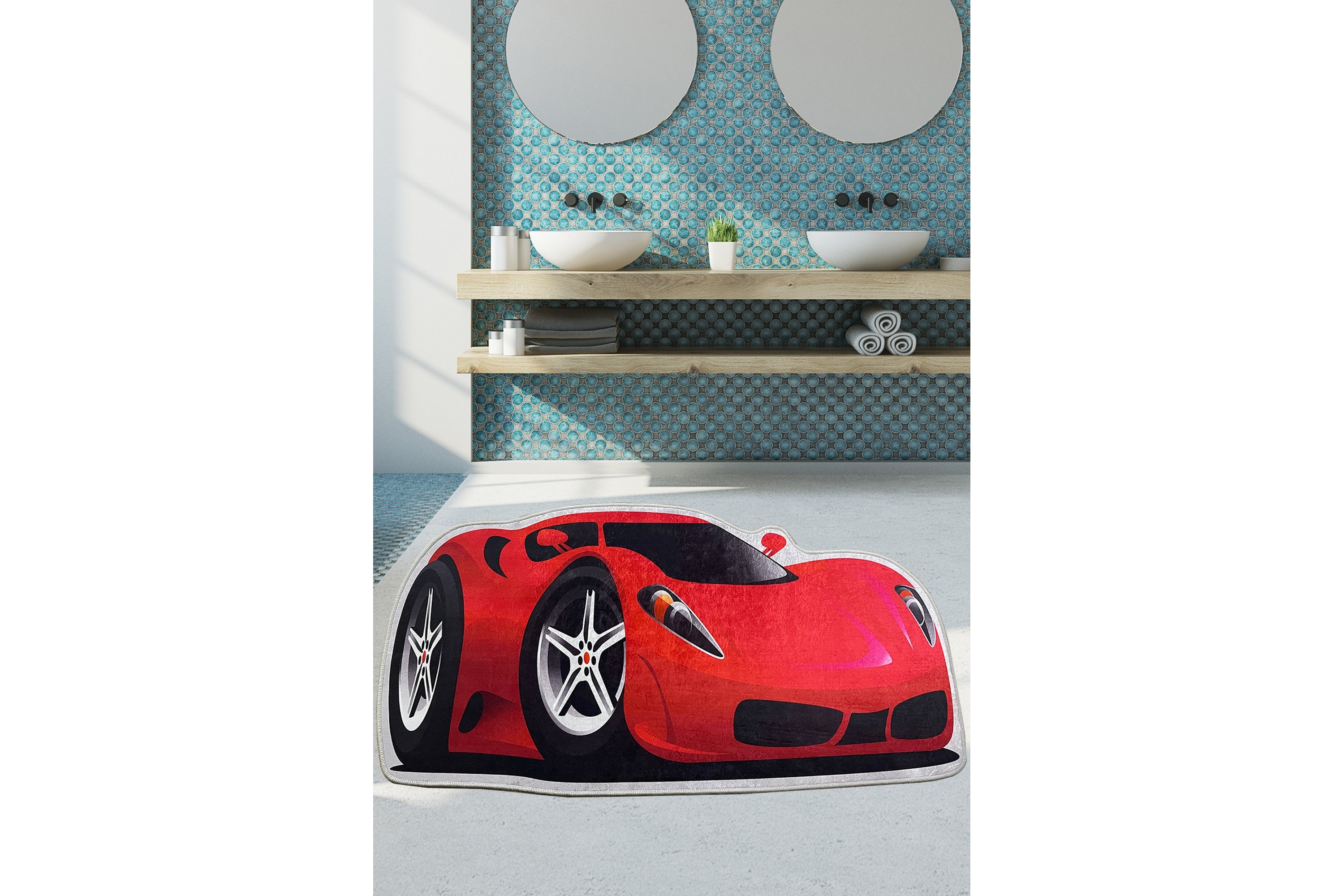 badrumsmatta navneet 80x150 cm rektangulär - flerfärgad