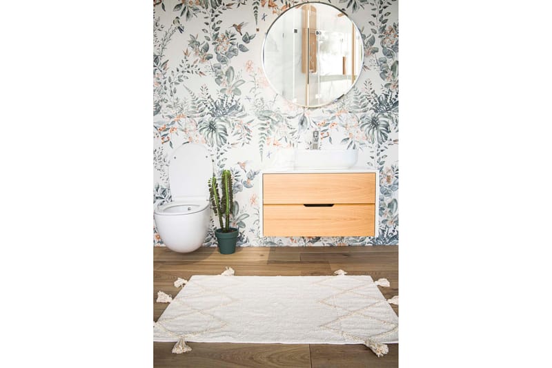 Badrumsmatta Nehal 60x90 cm Rektangulär, Creme