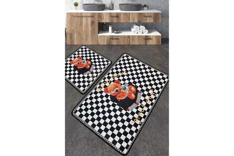 Badrumsmatta Nibha 60x100 cm Rektangulär - Flerfärgad - Textil & mattor - Matta - Badrumsmatta