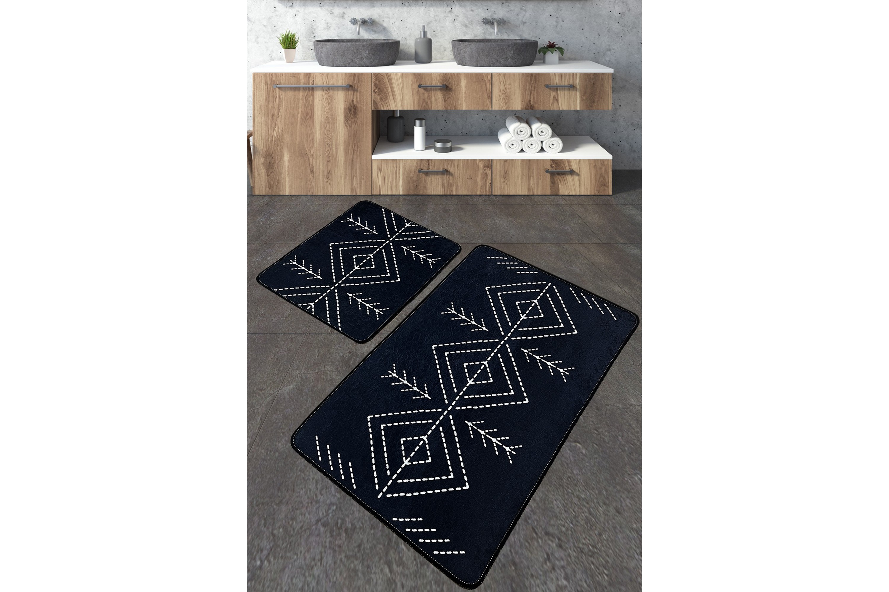 badrumsmatta nijam 60x100 cm rektangulär - flerfärgad