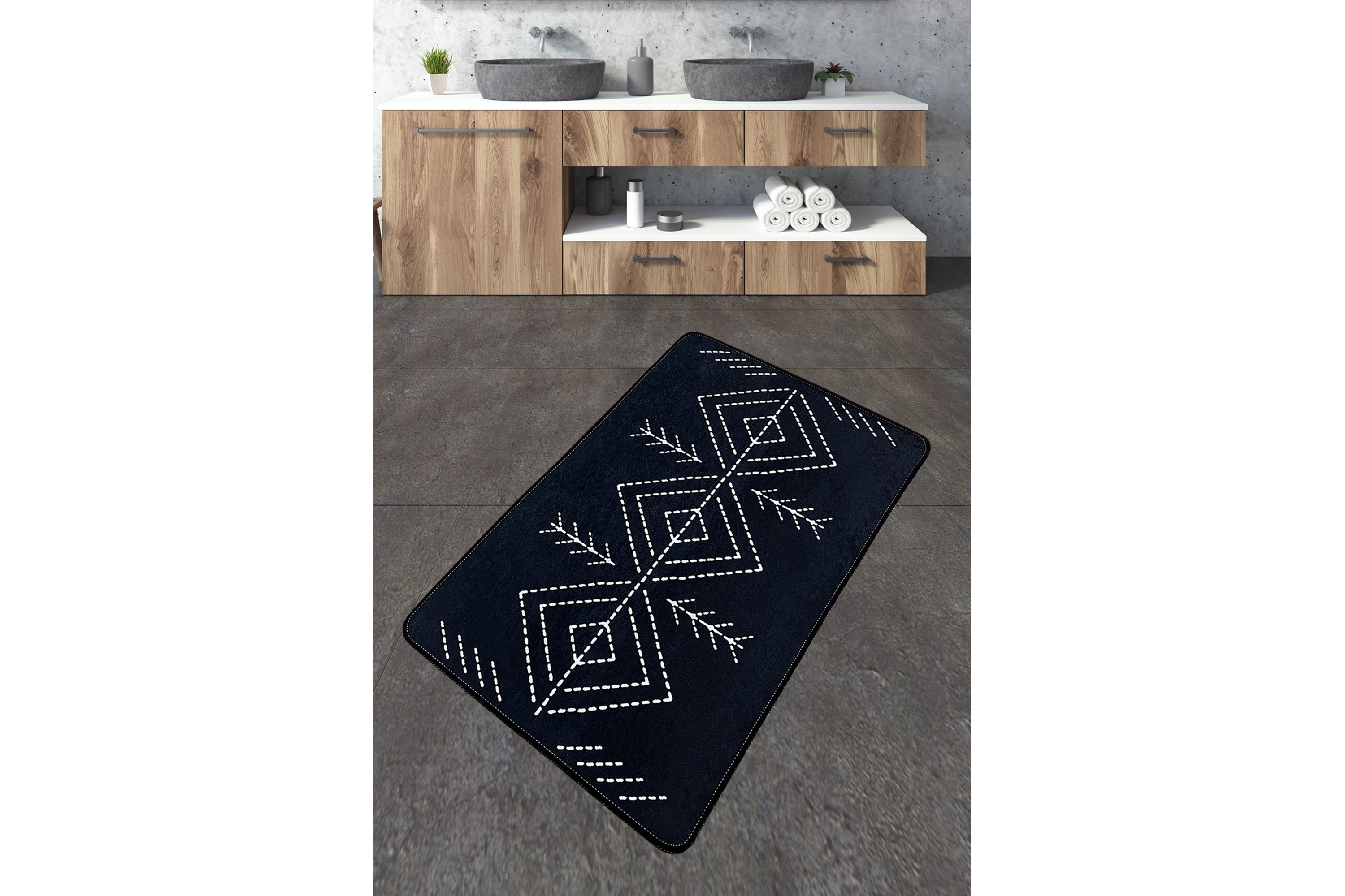 Badrumsmatta Nijam 70x120 cm Rektangulär Flerfärgad