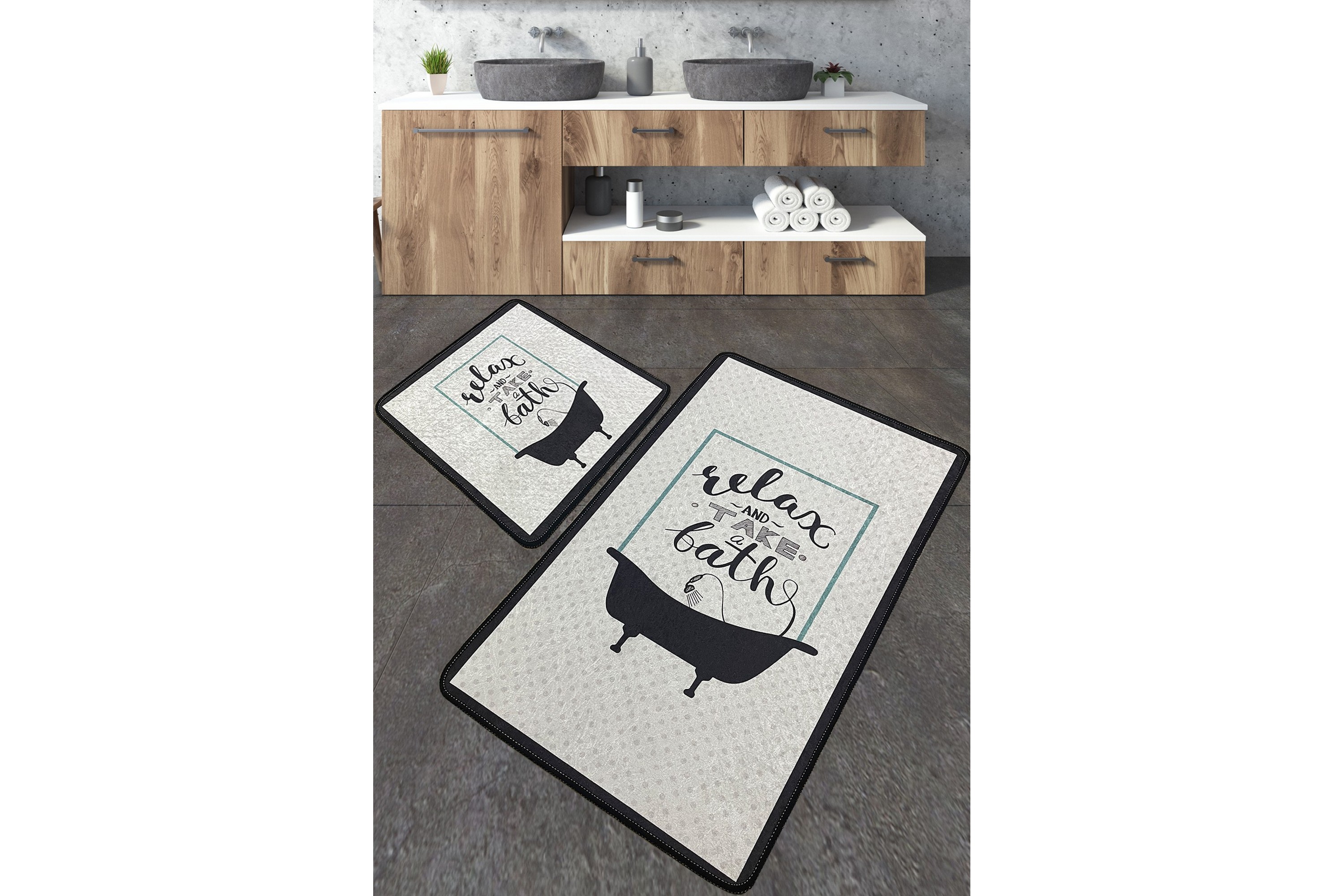 Badrumsmatta Nikhat 60x100 cm Rektangulär Flerfärgad