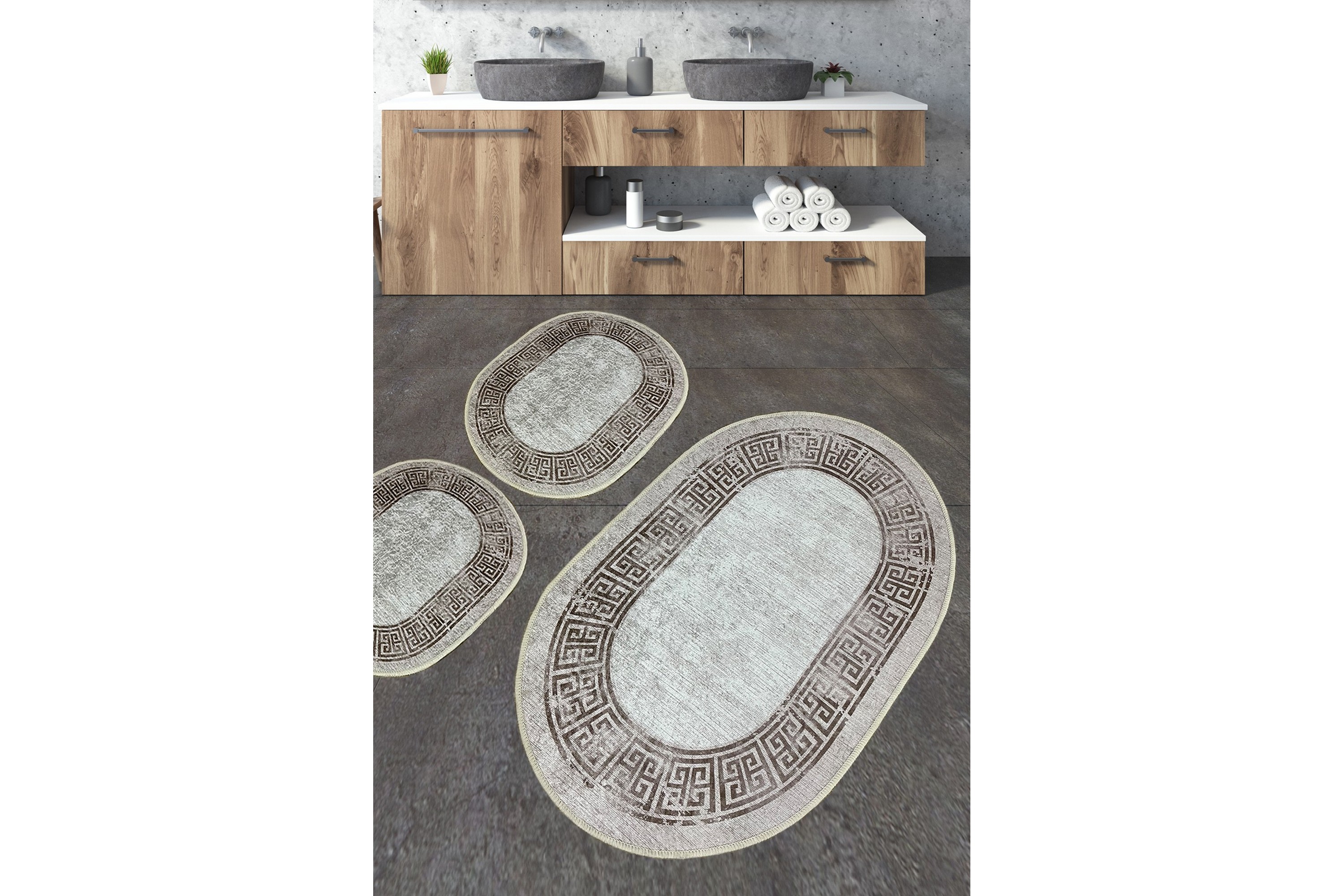 Badrumsmatta Nikku 60x100 cm Rektangulär Flerfärgad