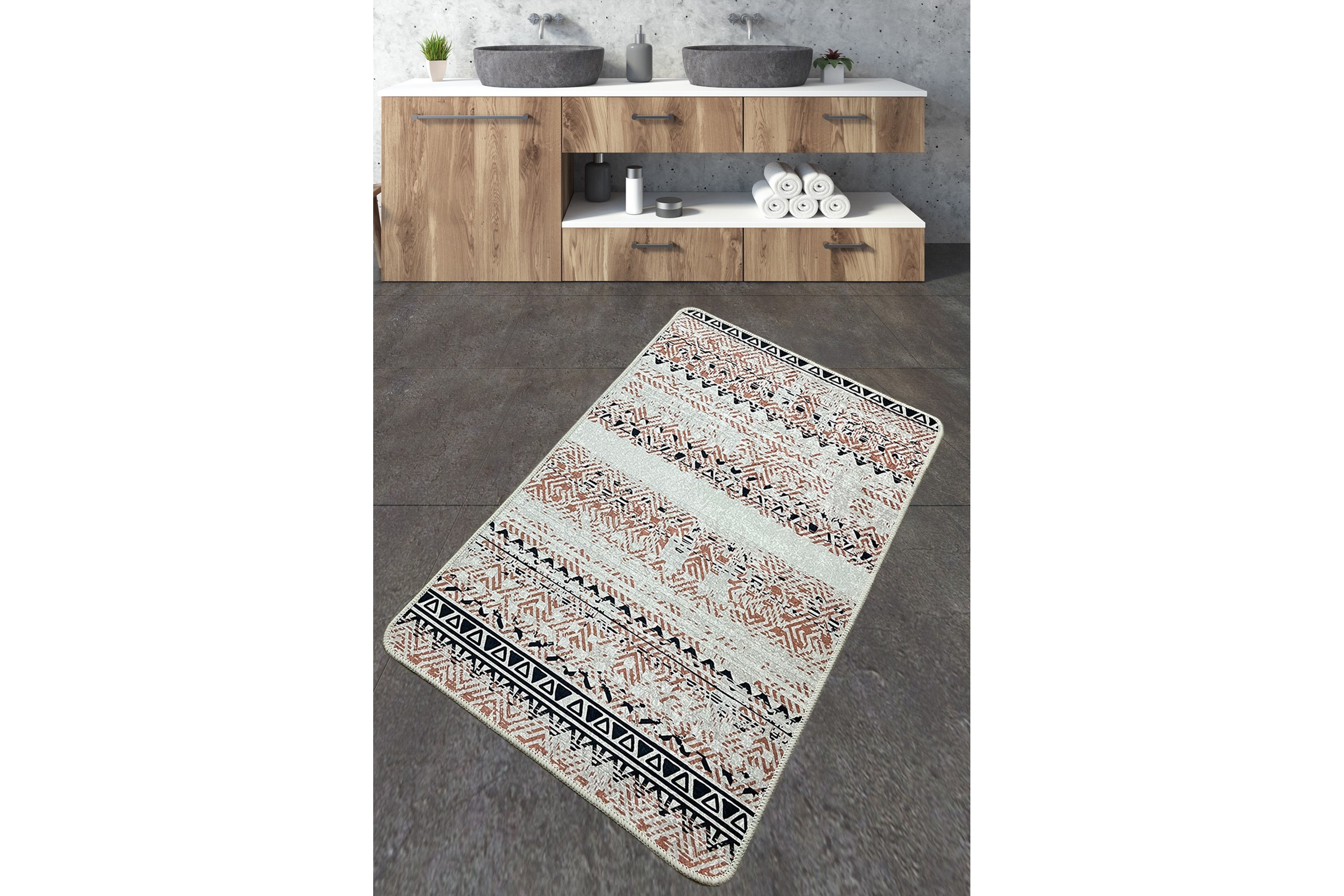 Badrumsmatta Nilofer 70x120 cm Rektangulär Flerfärgad