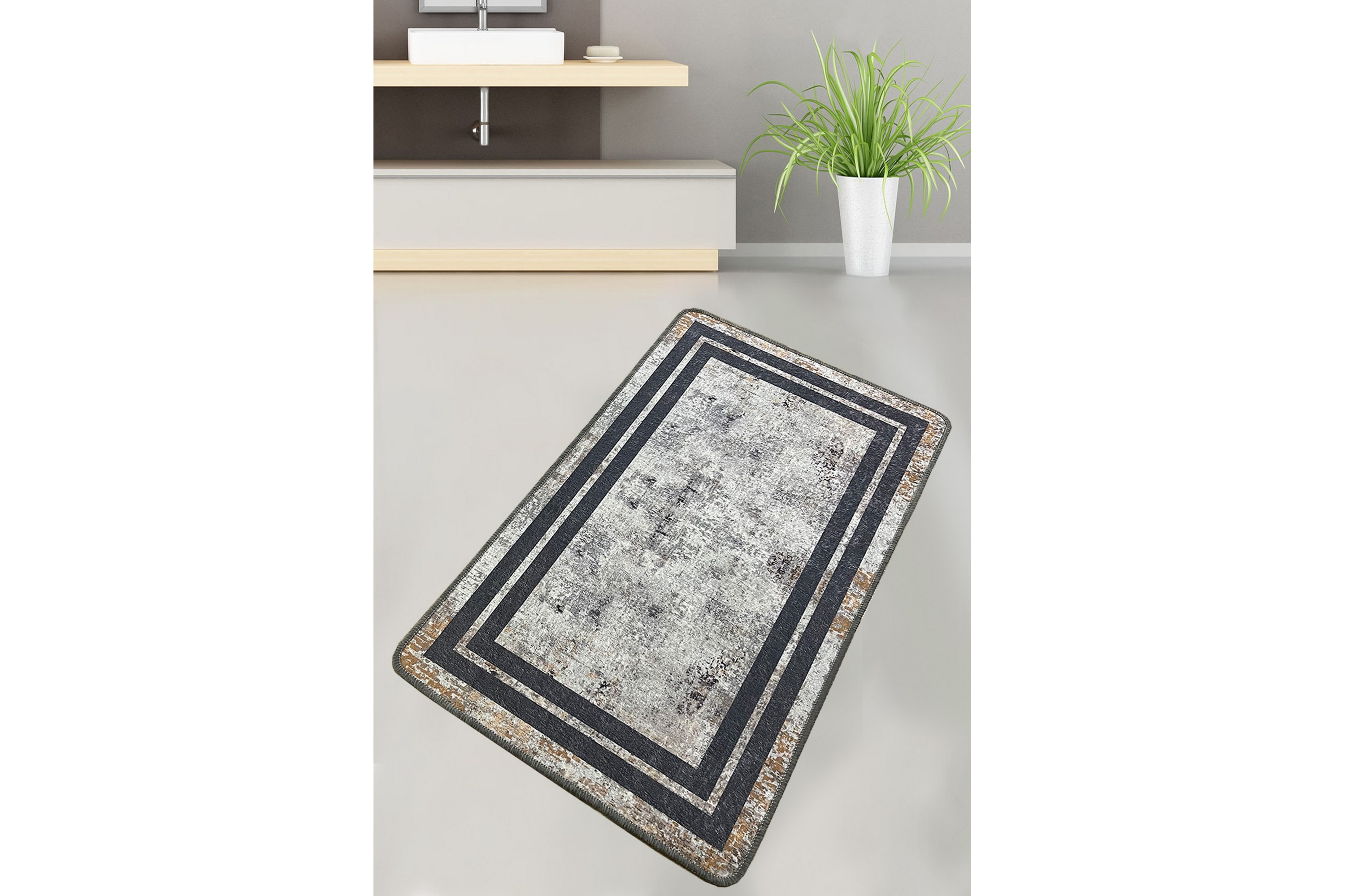Badrumsmatta Nilu 70x120 cm Rektangulär Flerfärgad