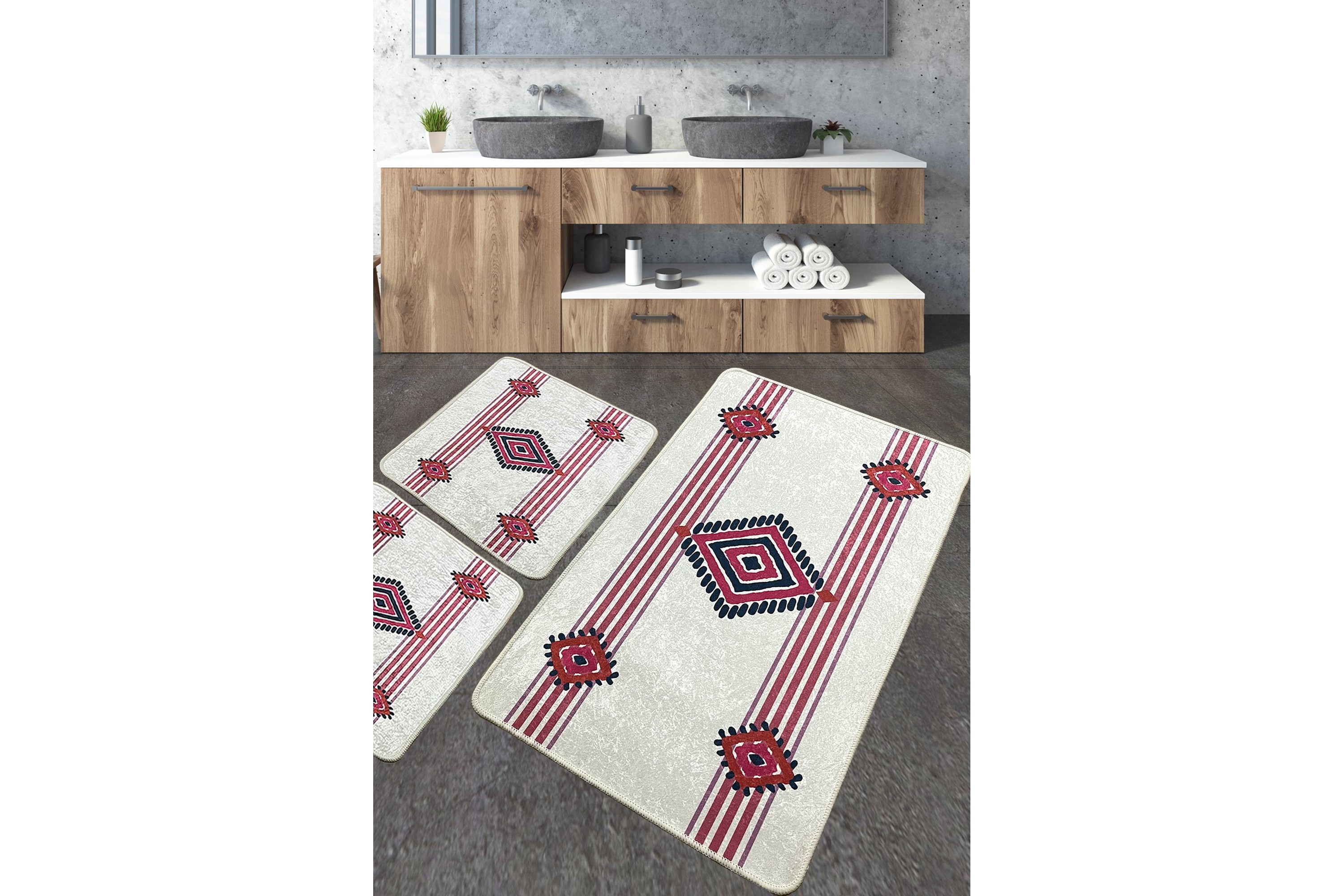 badrumsmatta nimahe 60x100 cm rektangulär - flerfärgad