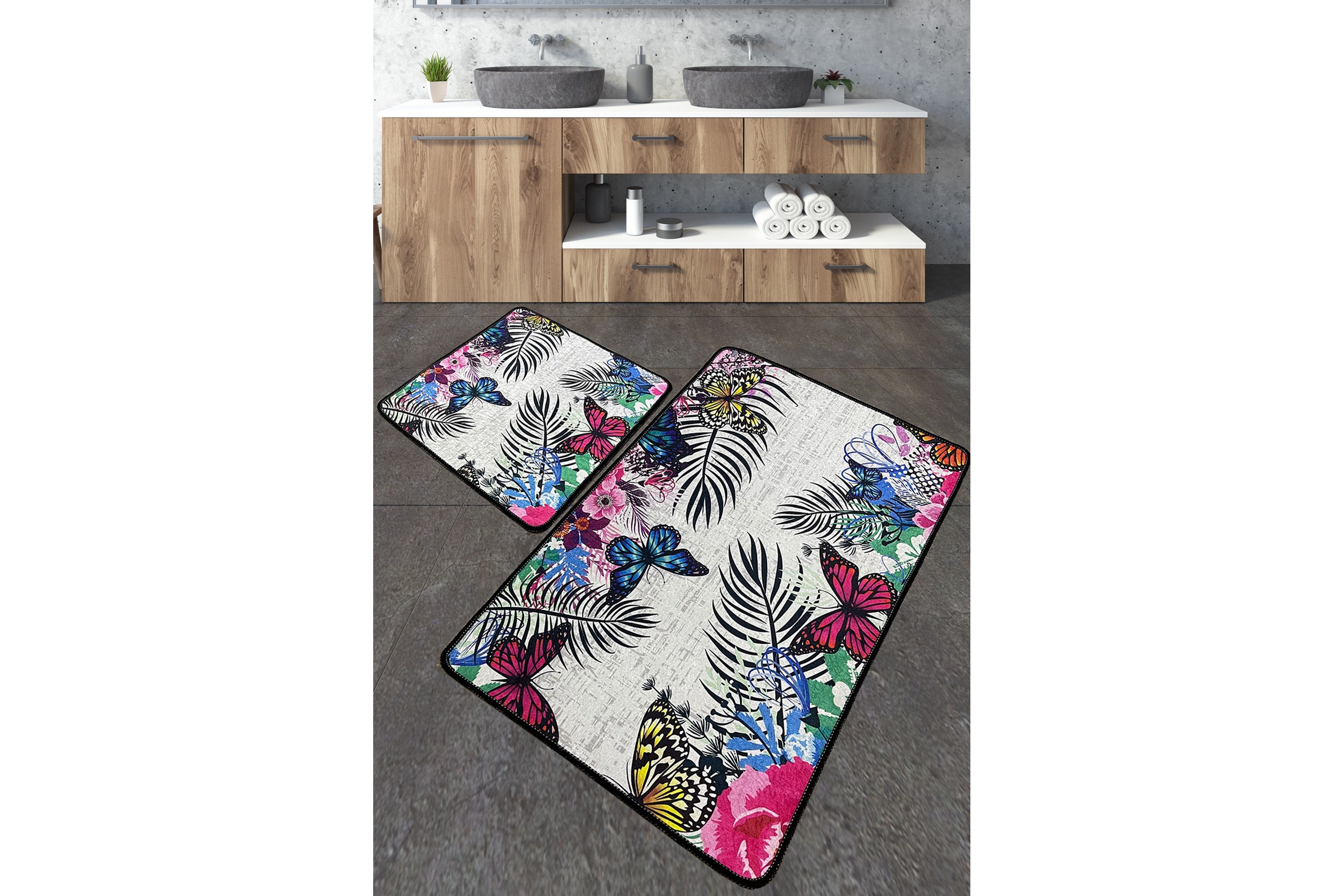 badrumsmatta nimmy 60x100 cm rektangulär - flerfärgad