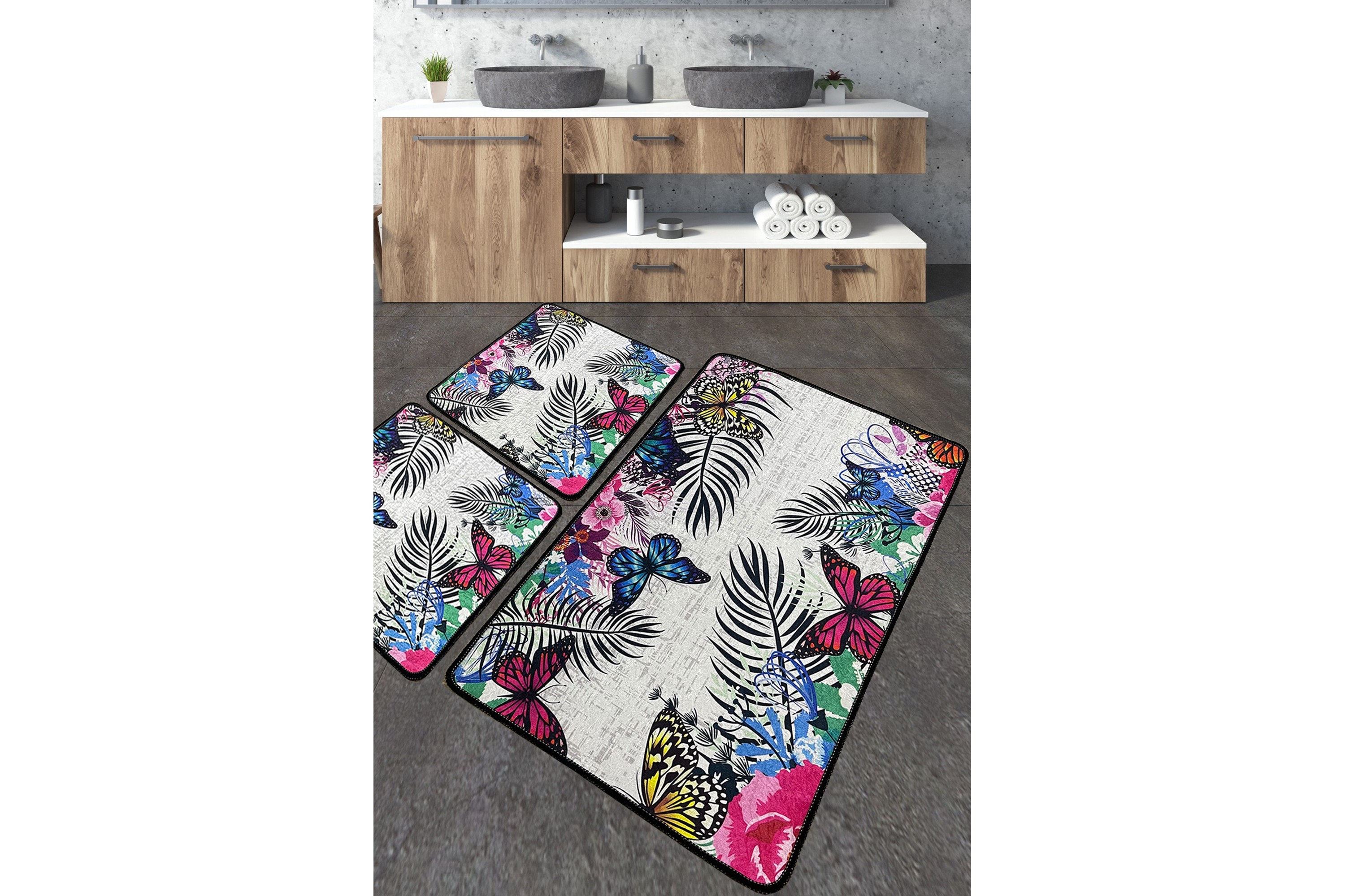 badrumsmatta nimmy 60x100 cm rektangulär - flerfärgad