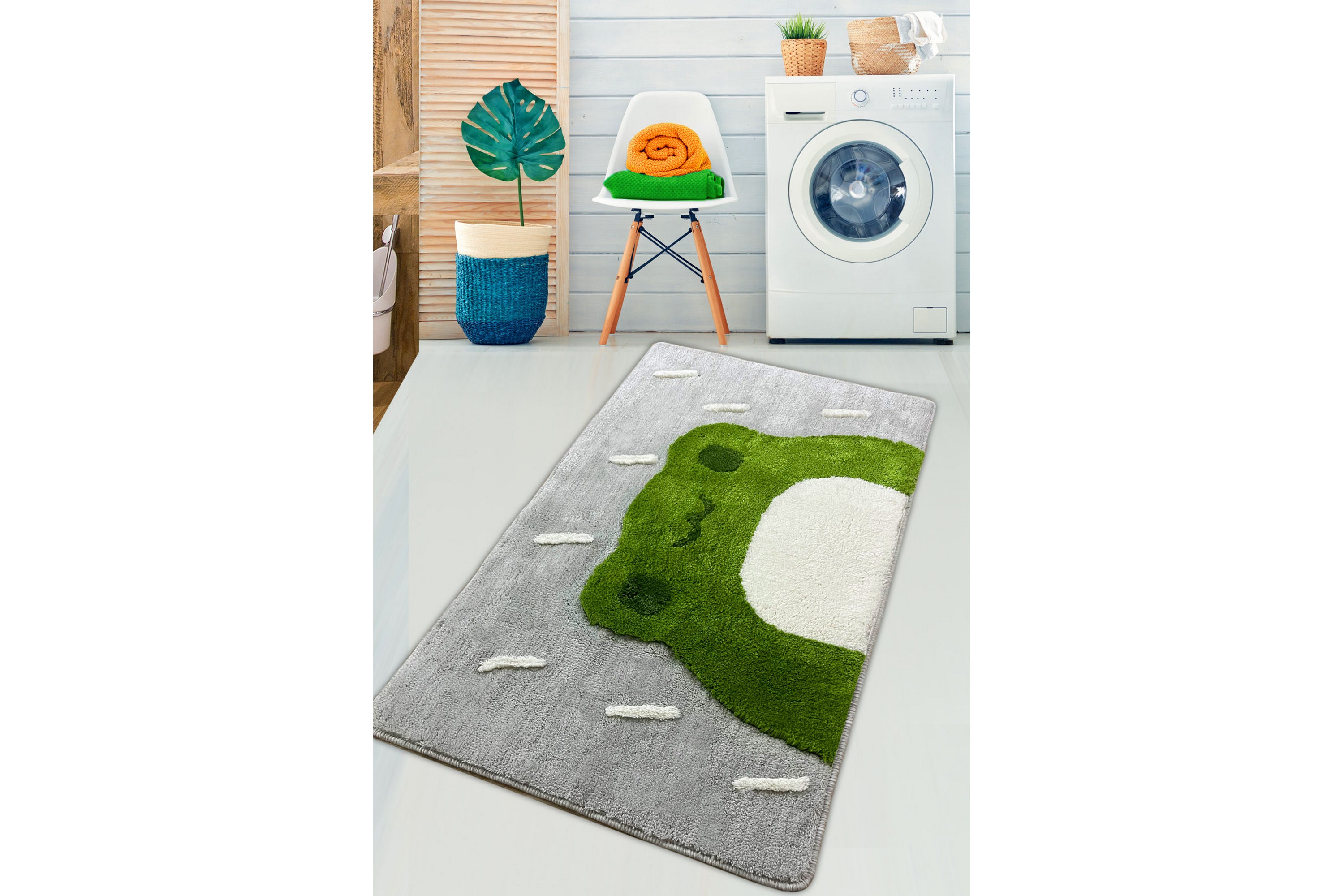 badrumsmatta nupur 70x120 cm rektangulär - flerfärgad