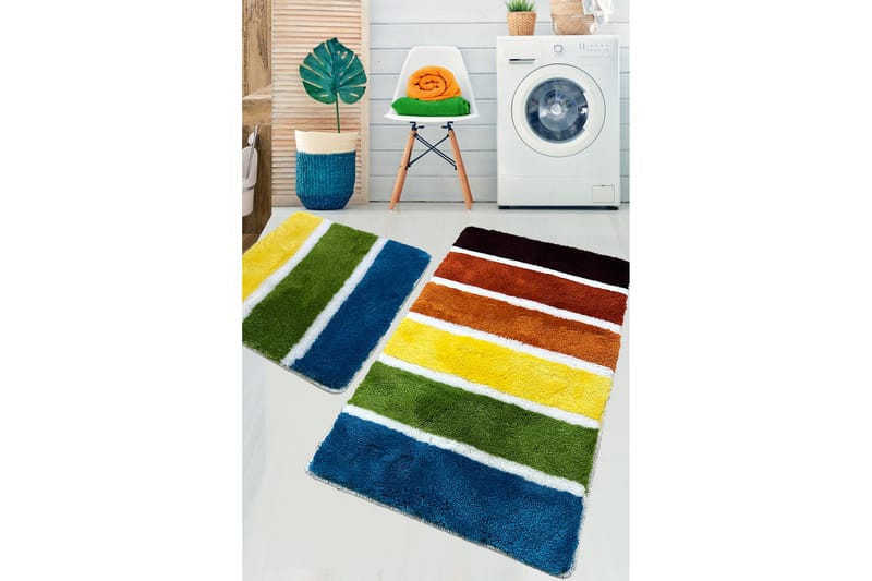 Badrumsmatta Nursa 60x100 cm Rektangulär, Flerfärgad