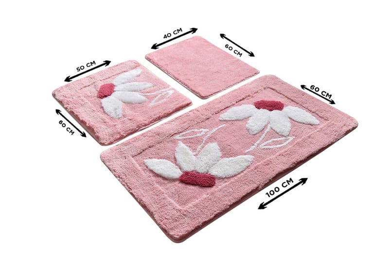 Badrumsmatta Siniinia 60x100 cm Rektangulär - Flerfärgad - Textil & mattor - Matta - Badrumsmatta