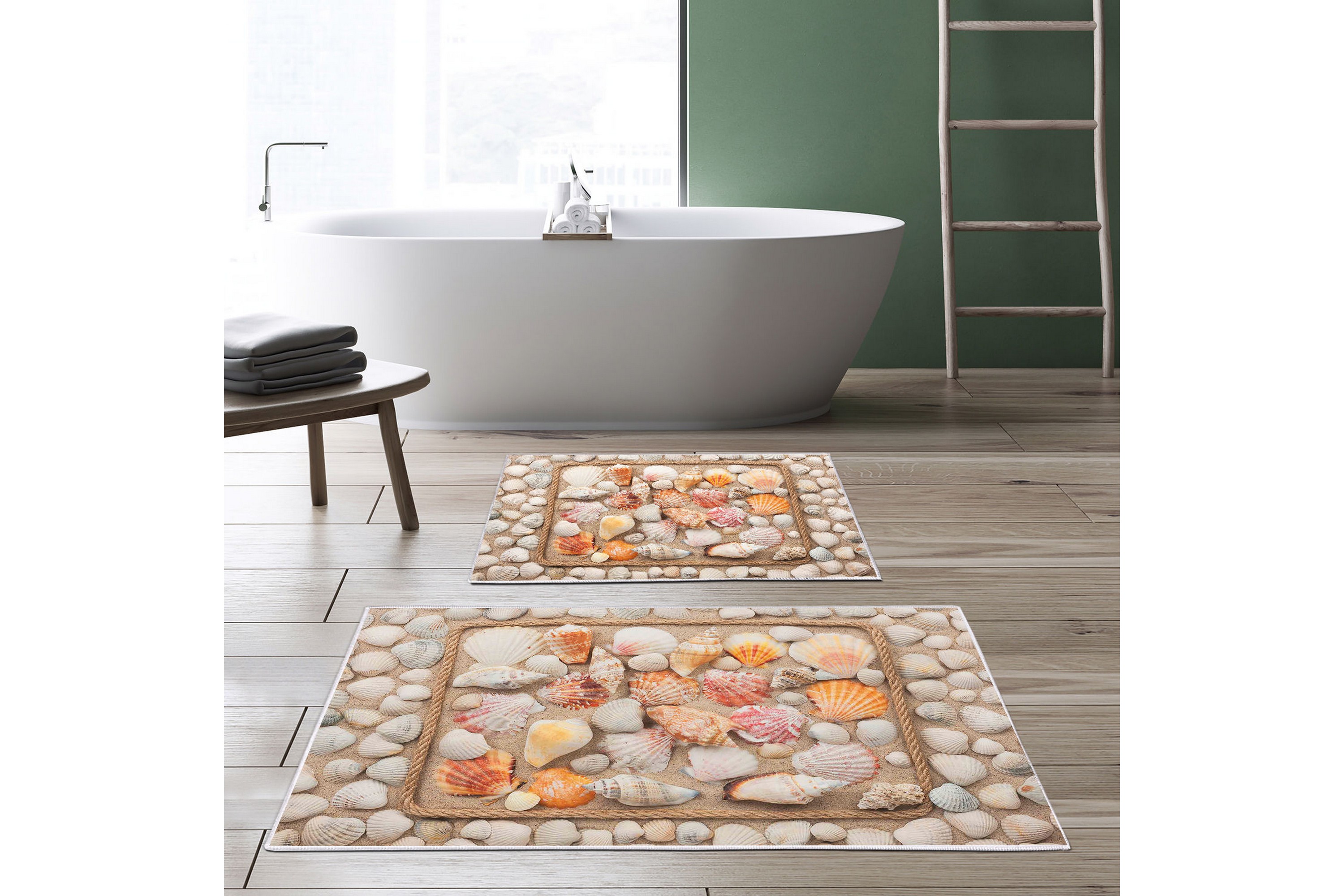 badrumsmatta pale 60x150 cm rektangulär - flerfärgad