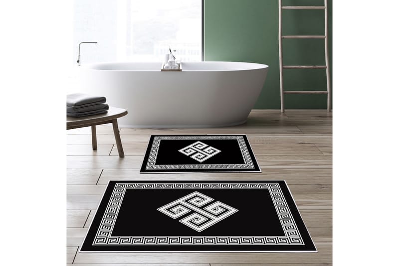 Badrumsmatta Panchhi 60x150 cm Rektangulär - Svart - Textil & mattor - Matta - Badrumsmatta