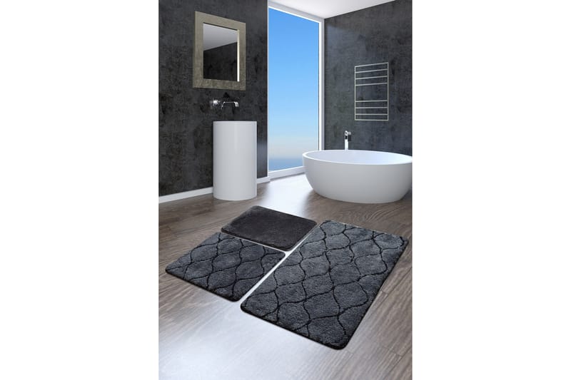 Badrumsmatta Pareen 60x100 cm Rektangulär - Antracit - Textil & mattor - Matta - Badrumsmatta