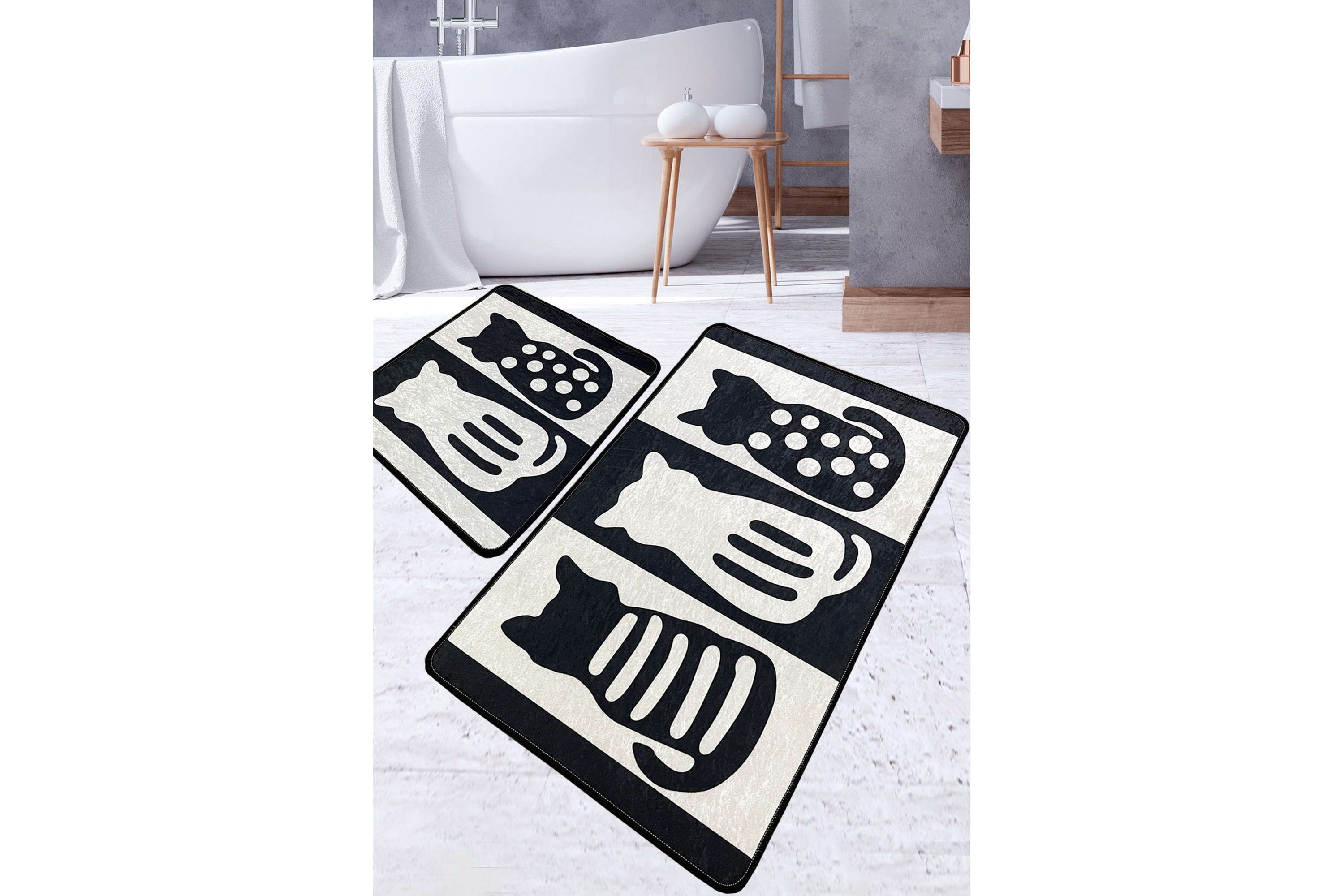 badrumsmatta panjawani 60x100 cm rektangulär - flerfärgad