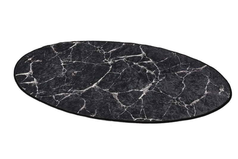 Badrumsmatta Pari 80x120 cm Rund - Svart - Textil & mattor - Matta - Badrumsmatta