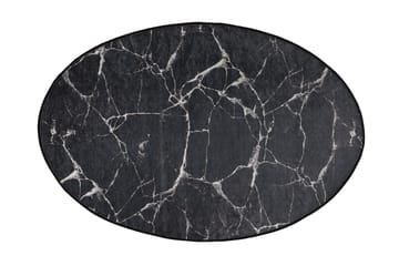 Badrumsmatta Pari 80x120 cm Rund - Svart - Textil & mattor - Matta - Badrumsmatta