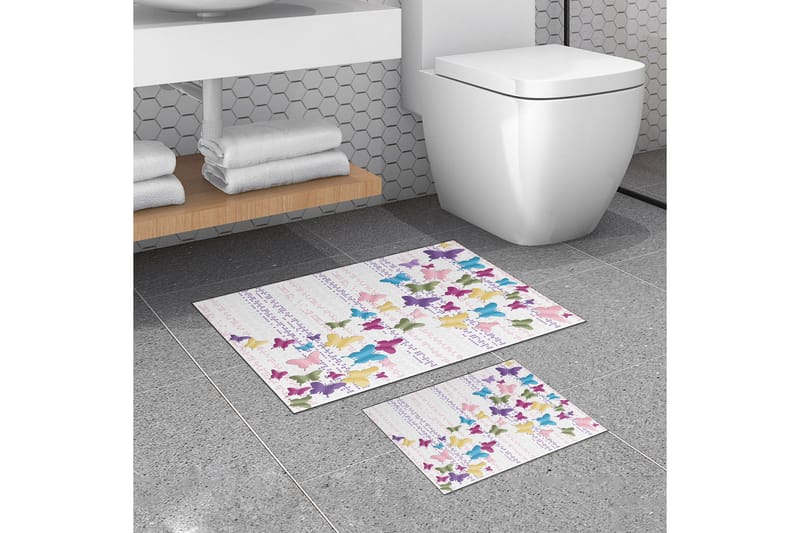 Badrumsmatta Pancu 60x150 cm Rektangulär - Flerfärgad - Textil & mattor - Matta - Badrumsmatta