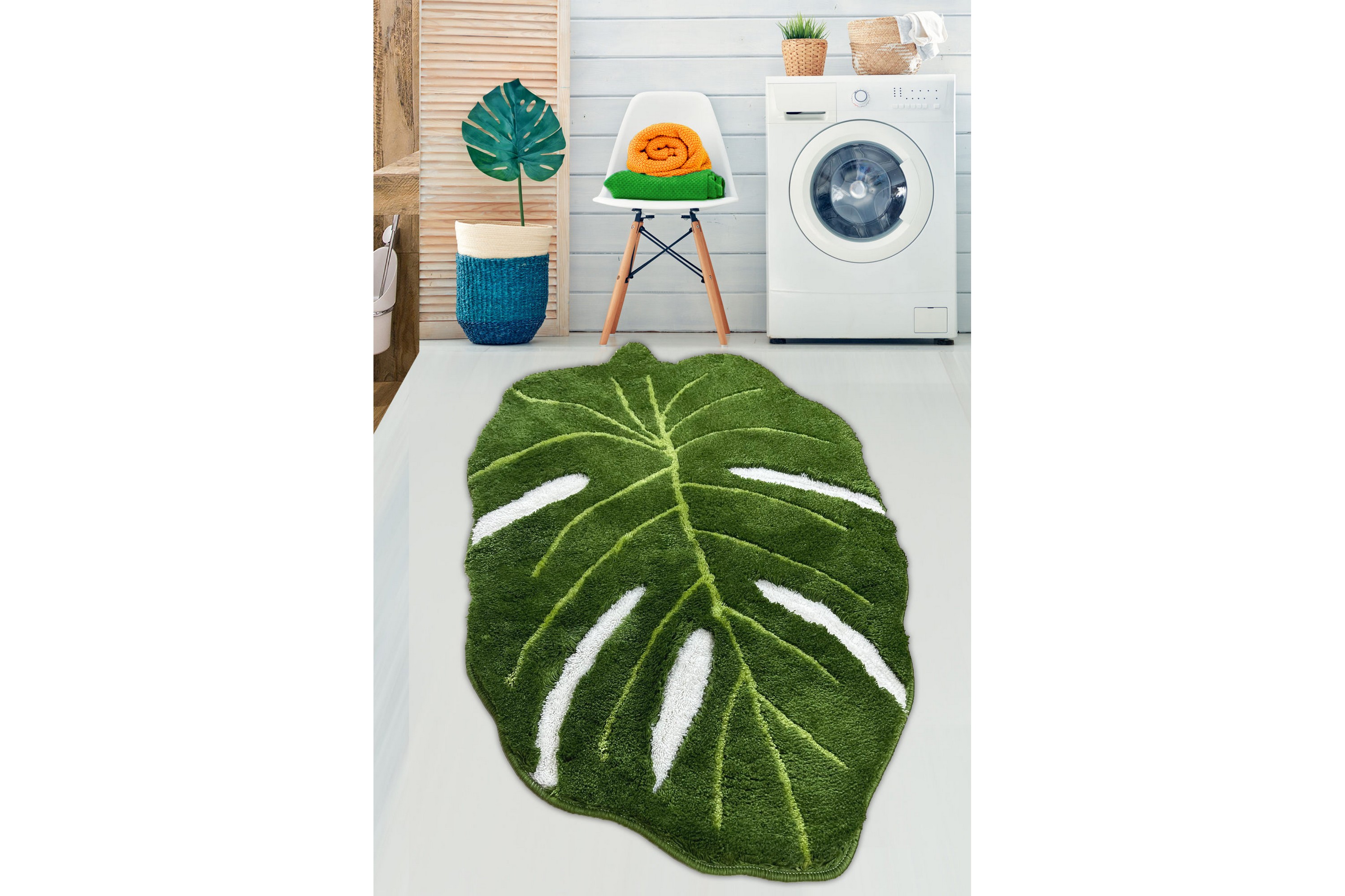 Badrumsmatta Pannu 80x120 cm Rektangulär Flerfärgad