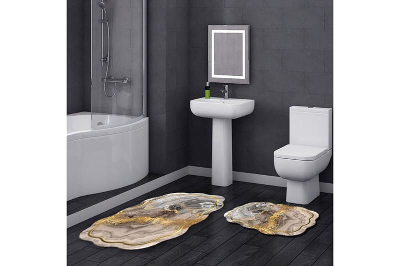 Badrumsmatta Parmo 60x100 cm Rektangulär - Beige - Textil & mattor - Matta - Badrumsmatta