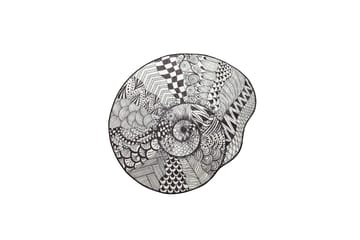 Badrumsmatta Parem 140 cm Rund - Svart/Vit - Textil & mattor - Matta - Badrumsmatta