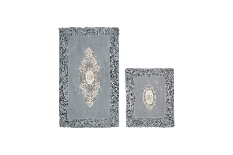 Badrumsmatta Parmita 60x100 cm Rektangulär - Grå - Textil & mattor - Matta - Badrumsmatta