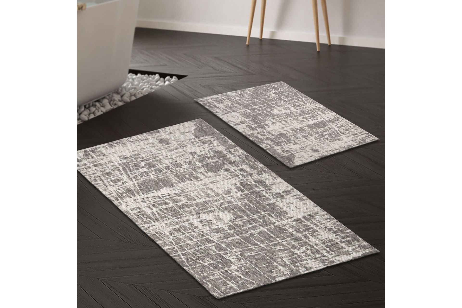 Badrumsmatta Pande 60x90 cm Rektangulär - Flerfärgad