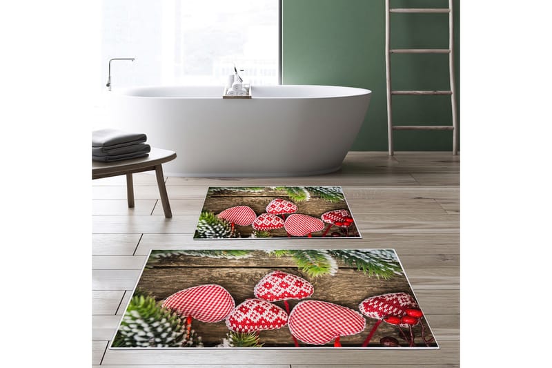 Badrumsmatta Paliwal 60x150 cm Rektangulär - Flerfärgad - Textil & mattor - Matta - Badrumsmatta