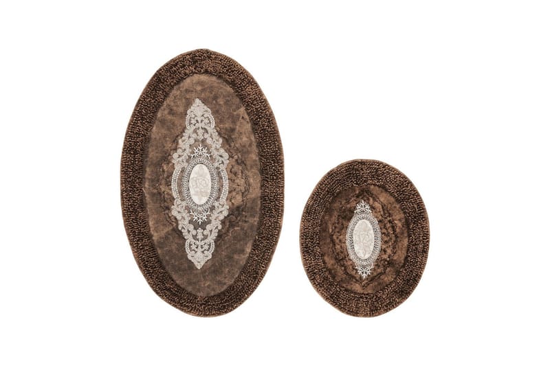 Badrumsmatta Parmood Badrumsmatta 60x100 cm Rektangulär Brun - Textil & mattor - Matta - Badrumsmatta