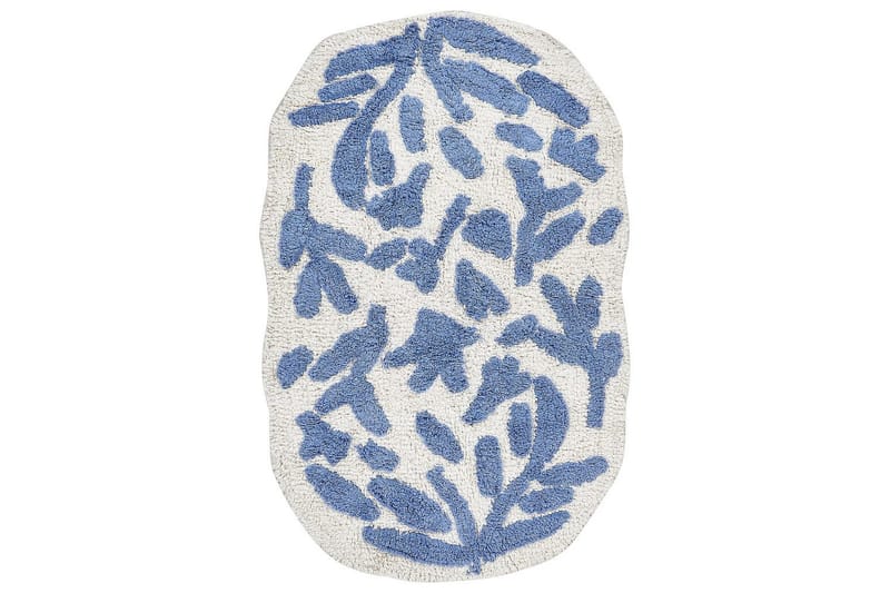 Badrumsmatta Derik, Blå, Vit